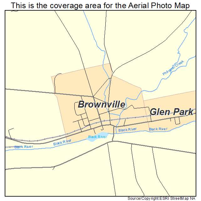 Brownville, NY location map 
