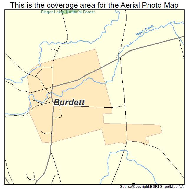 Burdett, NY location map 