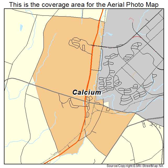 Calcium, NY location map 
