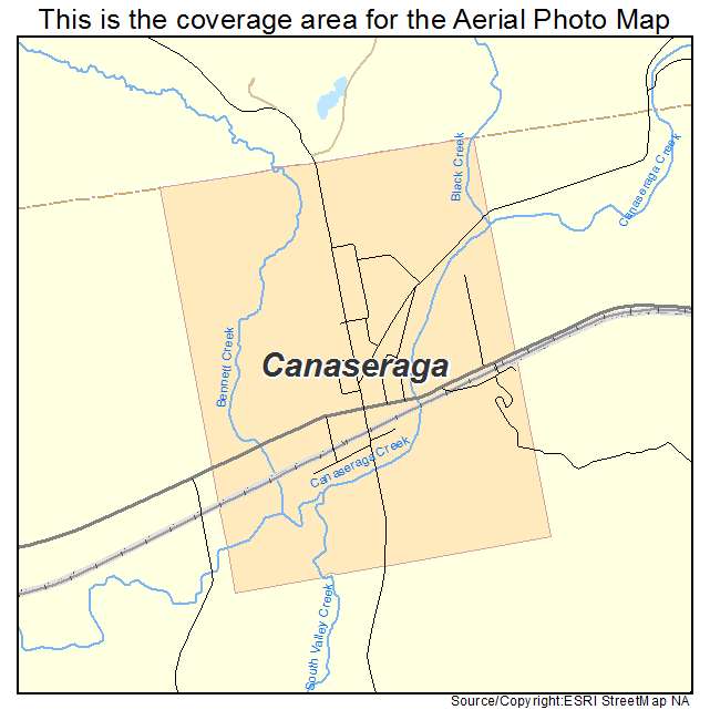 Canaseraga, NY location map 