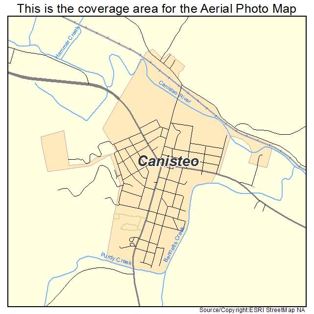 Canisteo, NY location map 