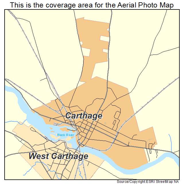 Carthage, NY location map 