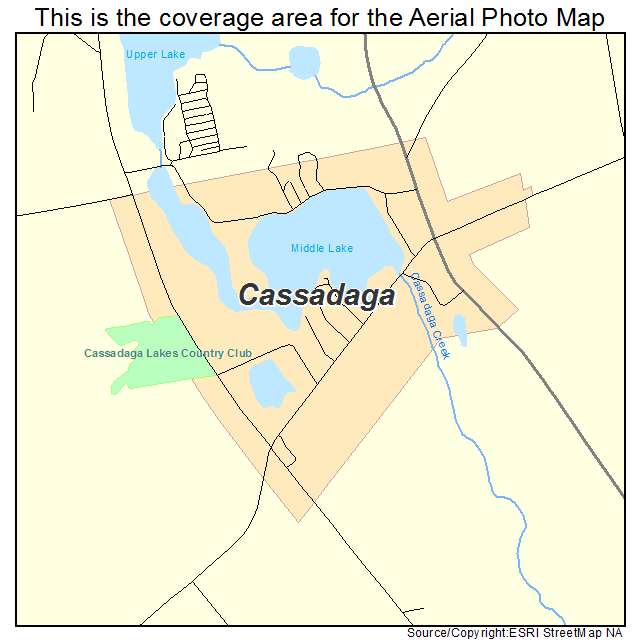 Cassadaga, NY location map 