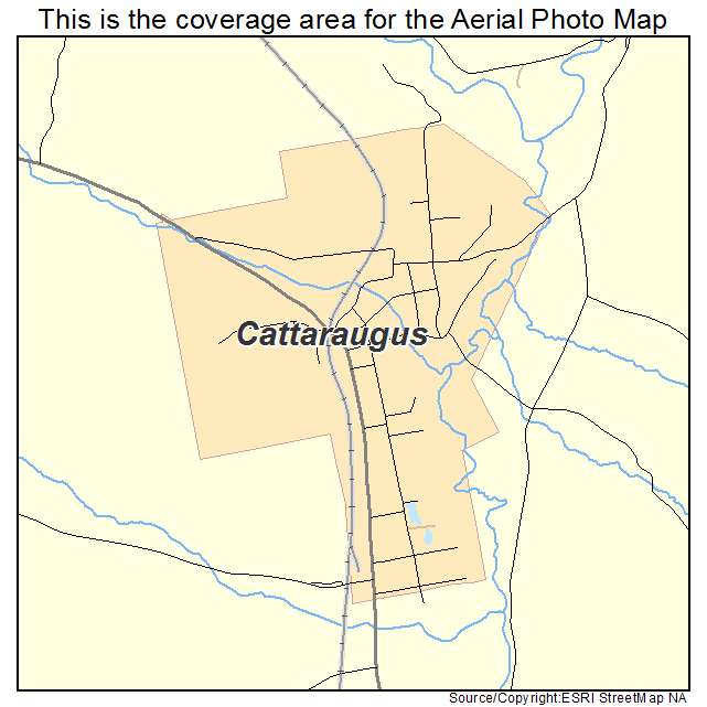 Cattaraugus, NY location map 