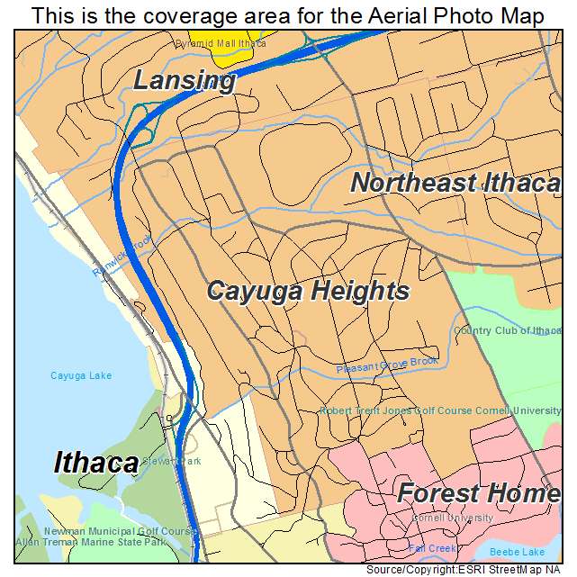 Cayuga Heights, NY location map 
