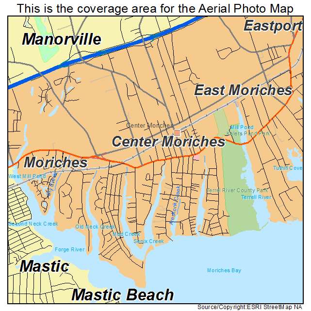Center Moriches, NY location map 