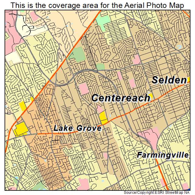Centereach, NY location map 