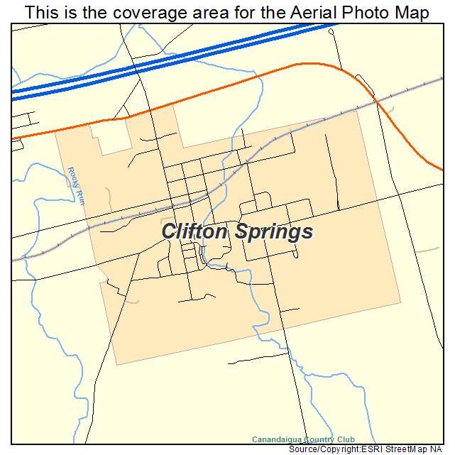 Clifton Springs, NY location map 