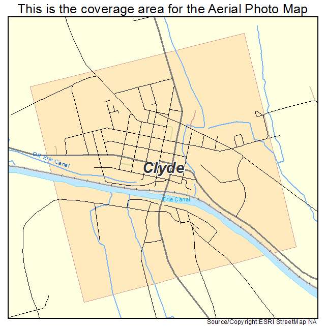 Clyde, NY location map 