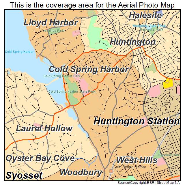 Cold Spring Harbor, NY location map 