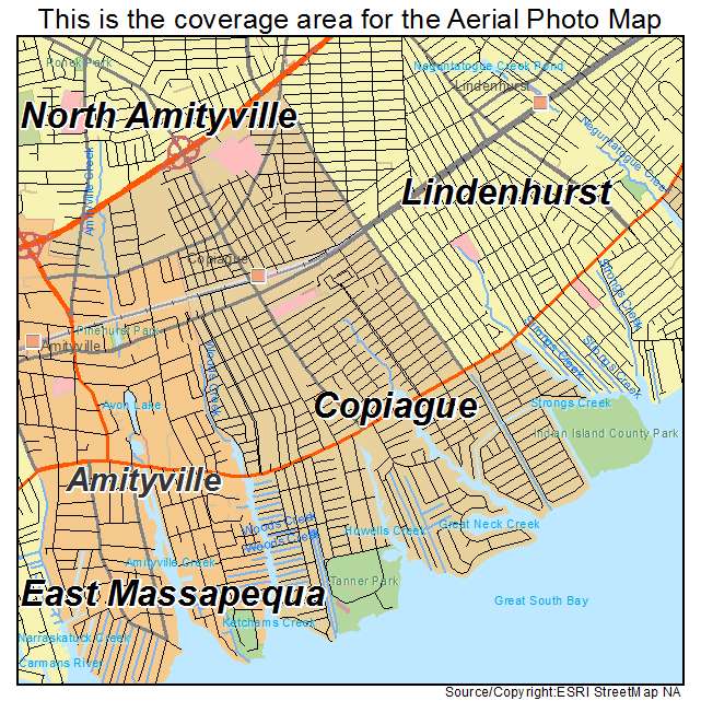 Copiague, NY location map 