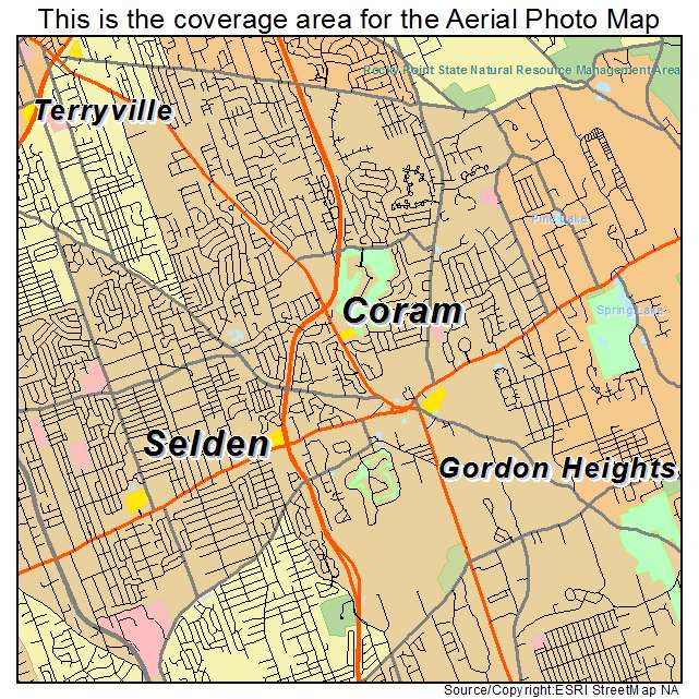 Coram, NY location map 