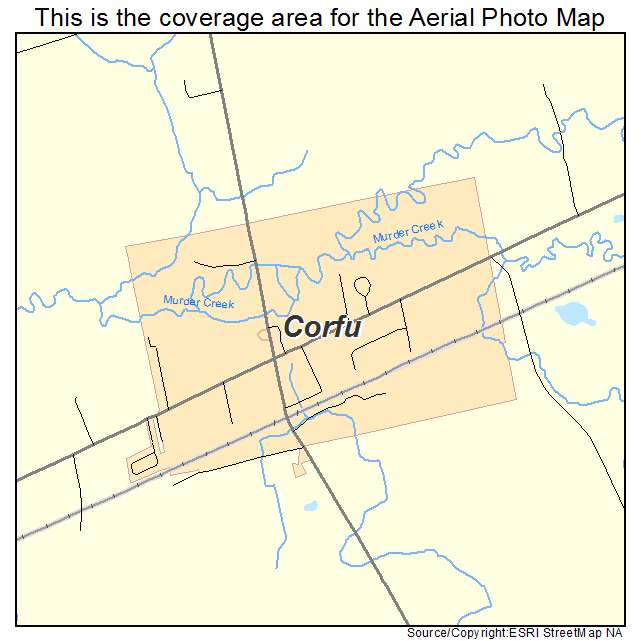 Corfu, NY location map 