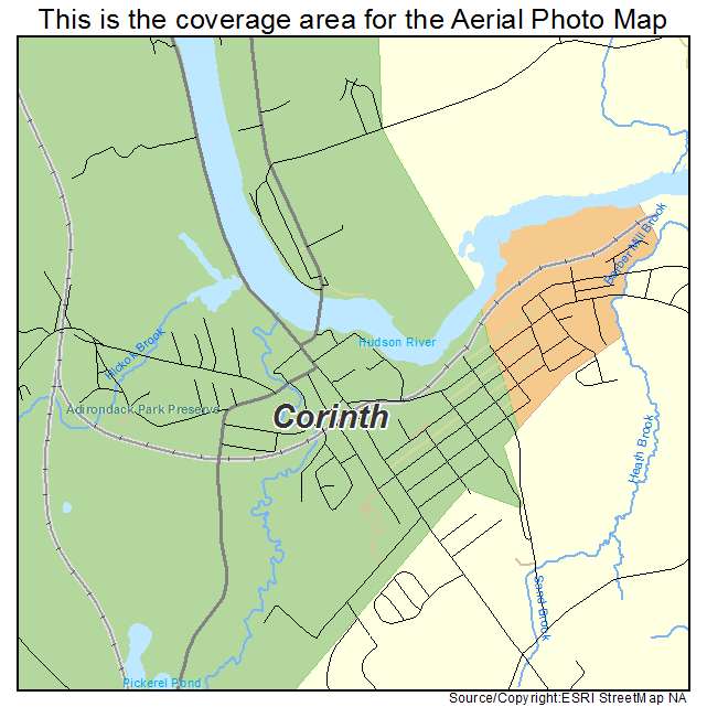 Corinth, NY location map 