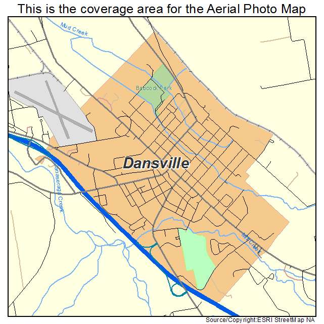 Dansville, NY location map 