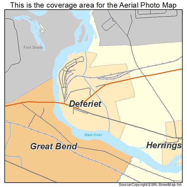 Deferiet, NY location map 