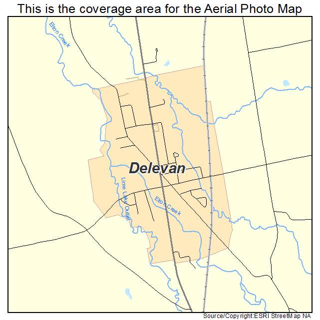 Delevan, NY location map 