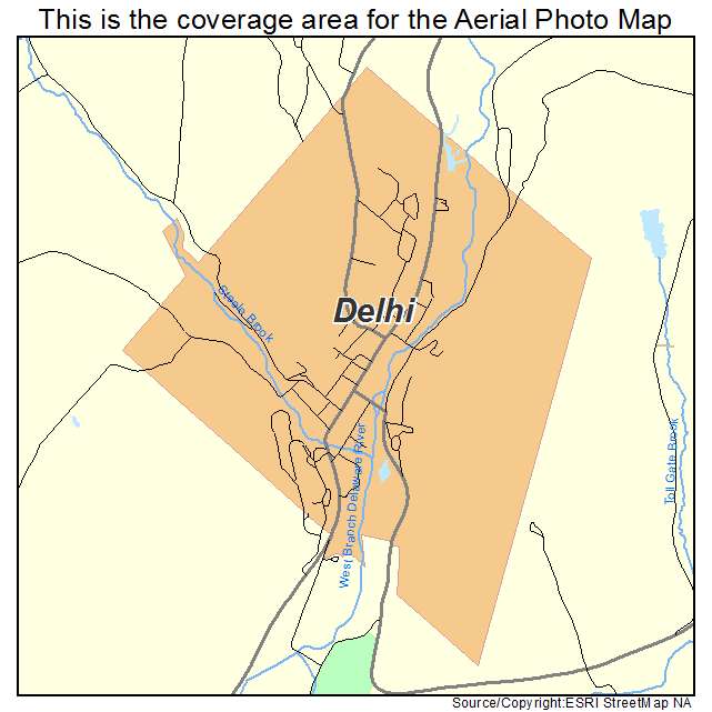 Delhi, NY location map 