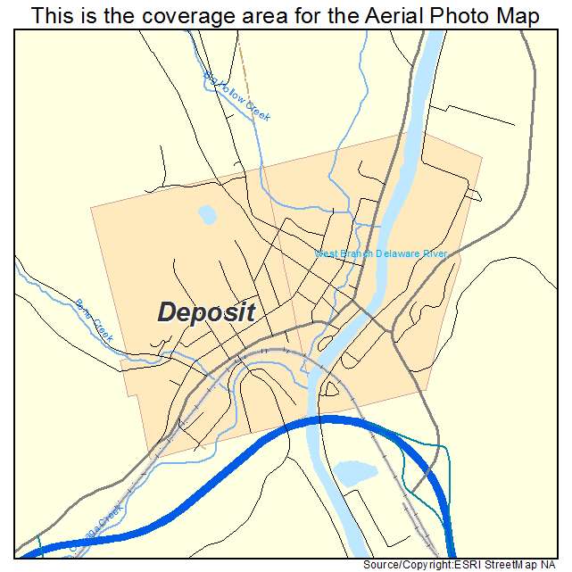 Deposit, NY location map 