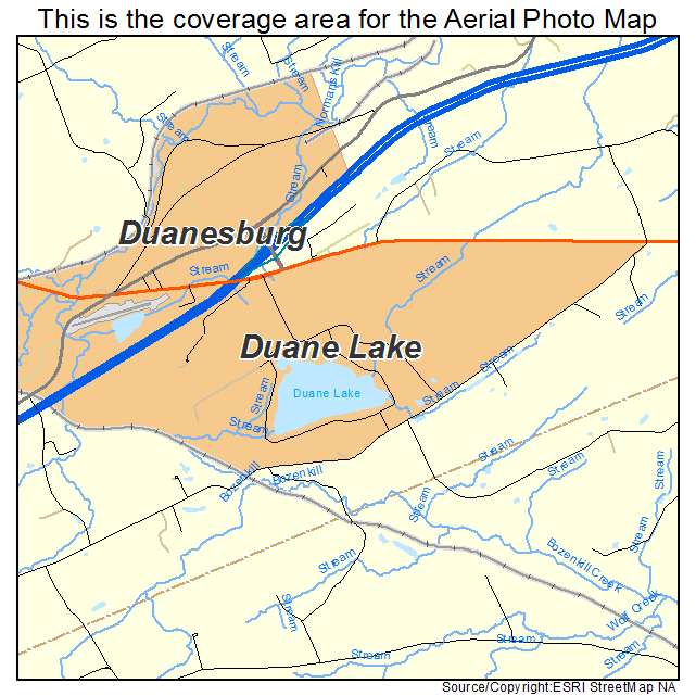 Duane Lake, NY location map 