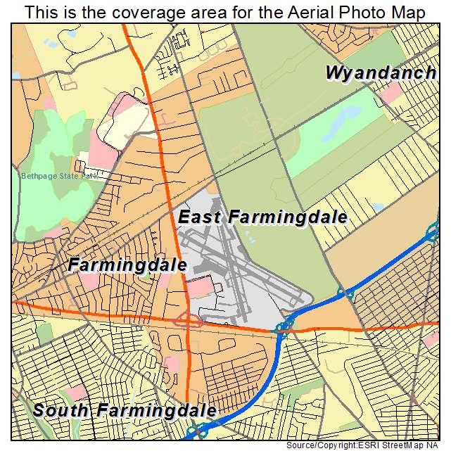 East Farmingdale, NY location map 