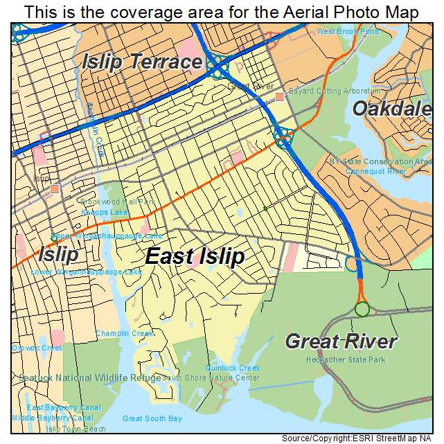 East Islip, NY location map 