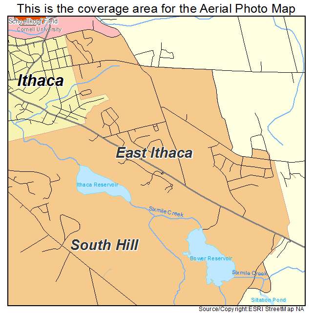 East Ithaca, NY location map 