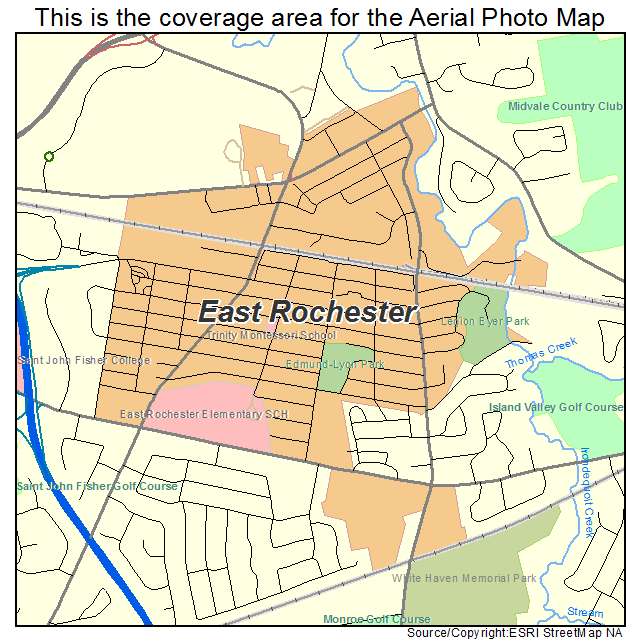 East Rochester, NY location map 