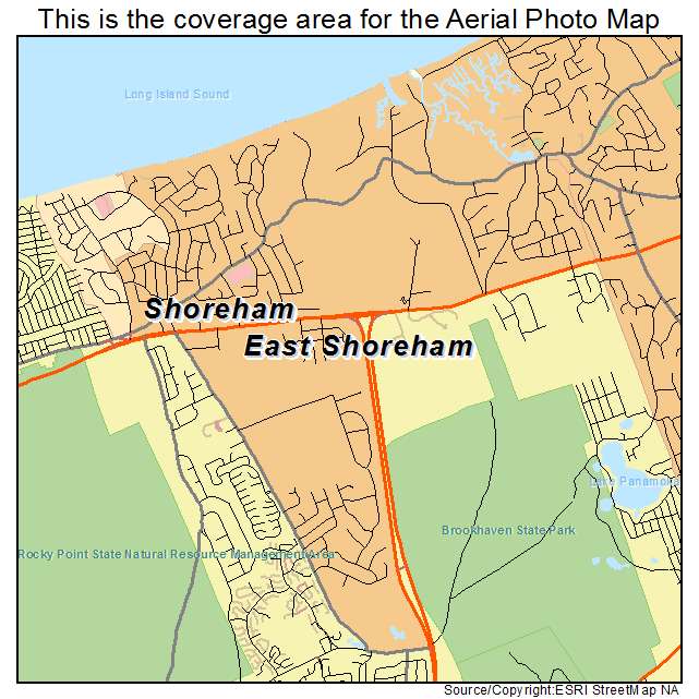 East Shoreham, NY location map 