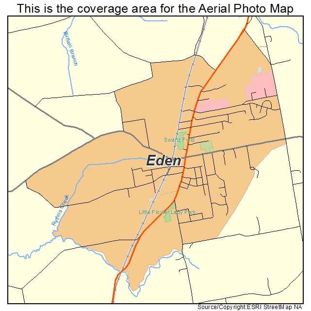 Eden, NY location map 