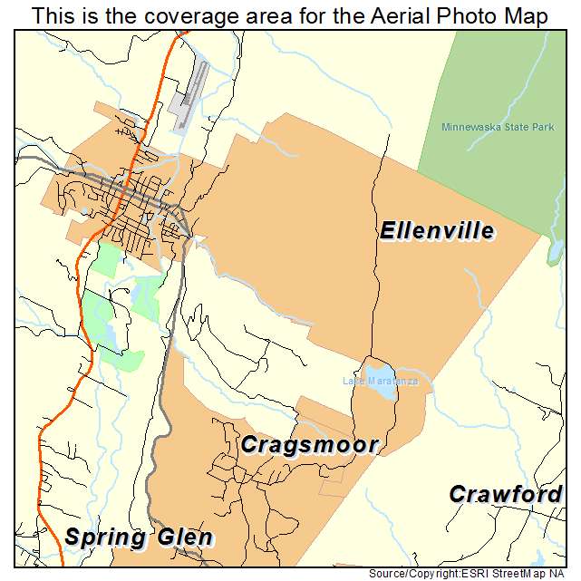 Ellenville, NY location map 