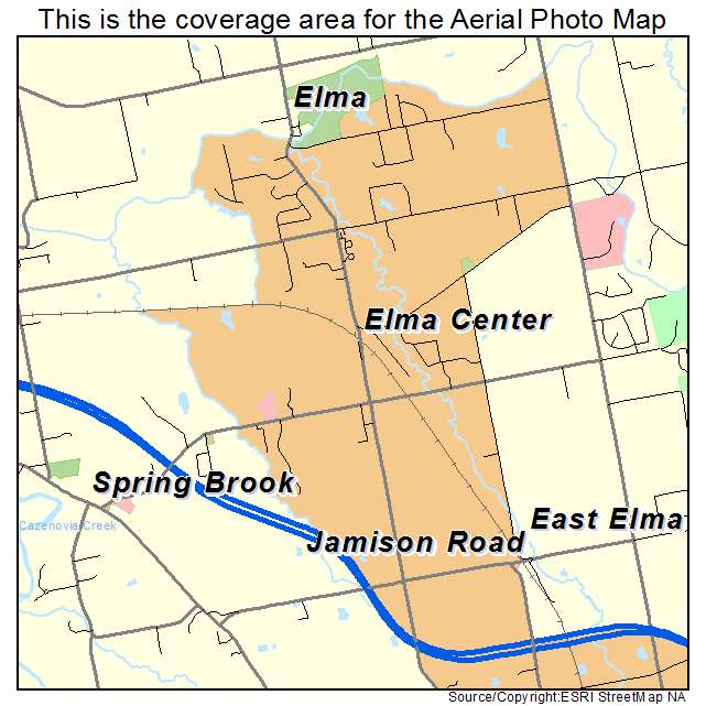 Elma Center, NY location map 