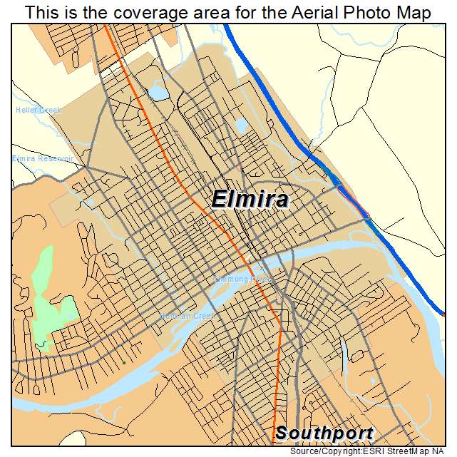 Elmira, NY location map 