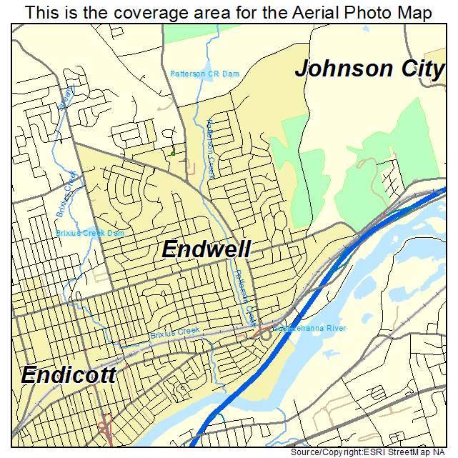 Endwell, NY location map 