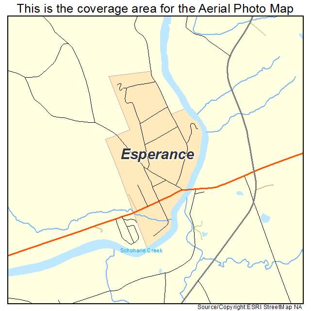 Esperance, NY location map 