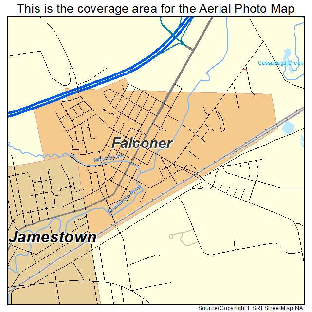 Falconer, NY location map 