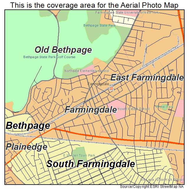 Farmingdale, NY location map 