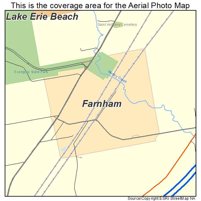 Farnham, NY location map 