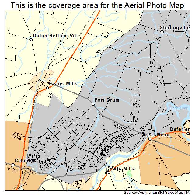 Fort Drum, NY location map 