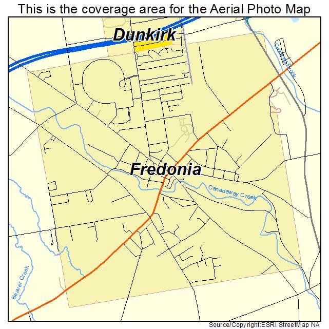 Fredonia, NY location map 