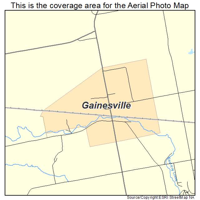 Gainesville, NY location map 
