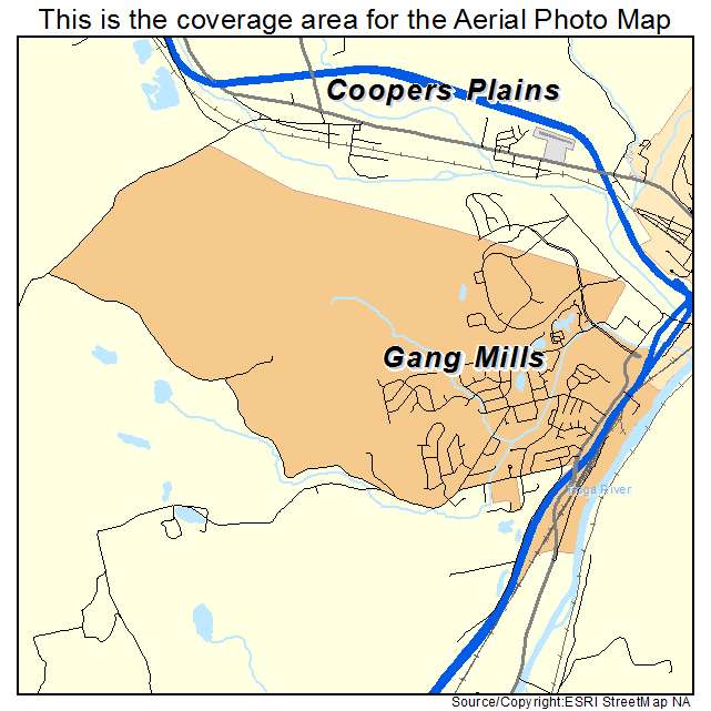 Gang Mills, NY location map 
