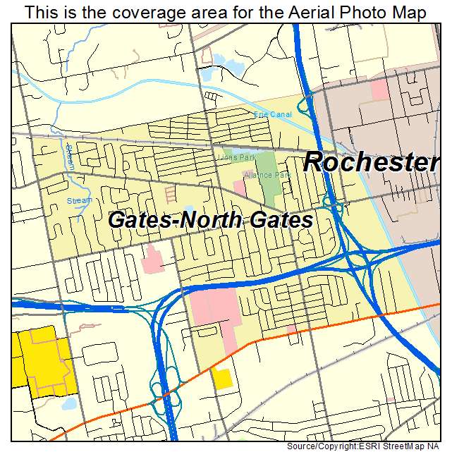 Gates North Gates, NY location map 