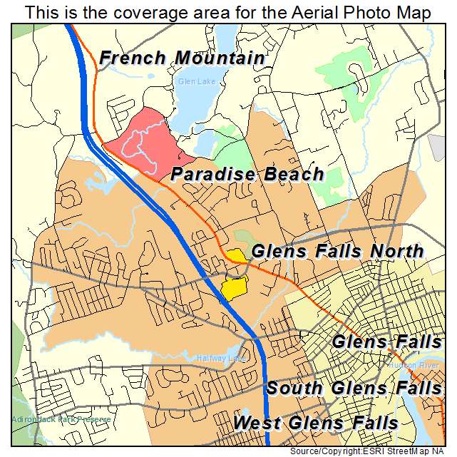 Glens Falls North, NY location map 