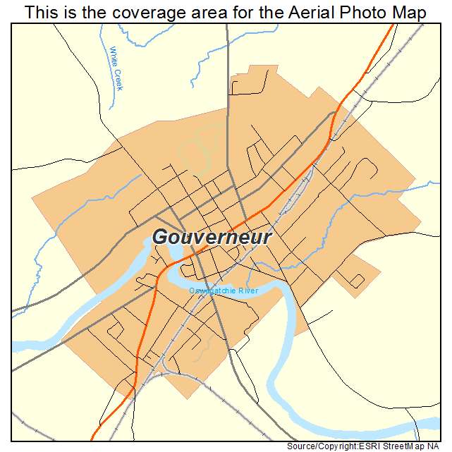 Gouverneur, NY location map 