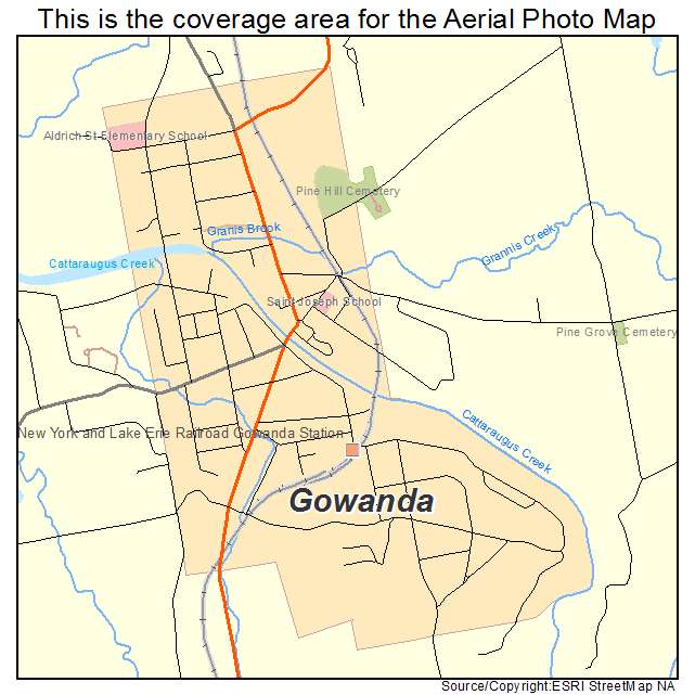 Gowanda, NY location map 