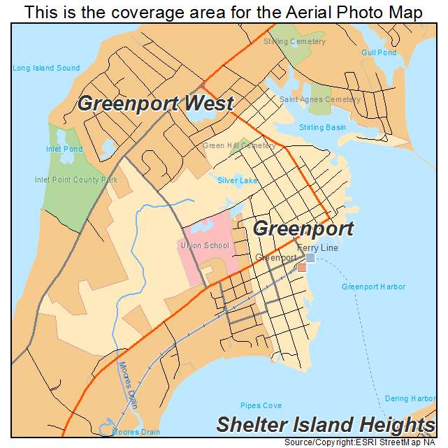 Greenport, NY location map 