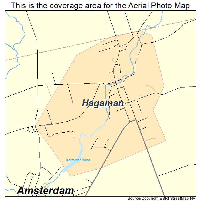 Hagaman, NY location map 