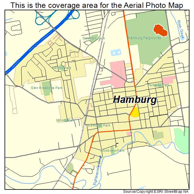 Hamburg, NY location map 