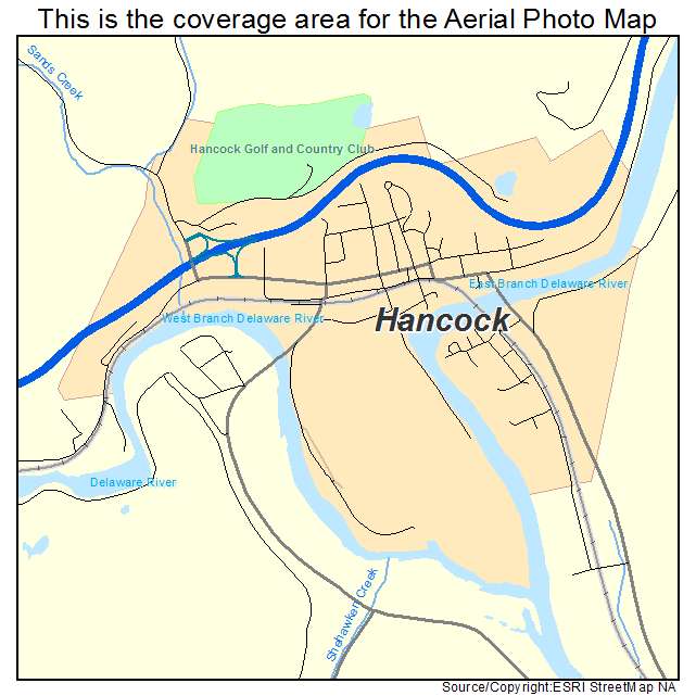 Hancock, NY location map 